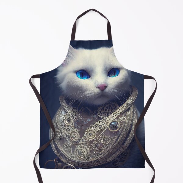Item preview, Steampunk white cat designed and sold by ladarkepoque.