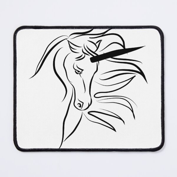 Item preview, Unicorn line art drawing designed and sold by LineArtDrawing.