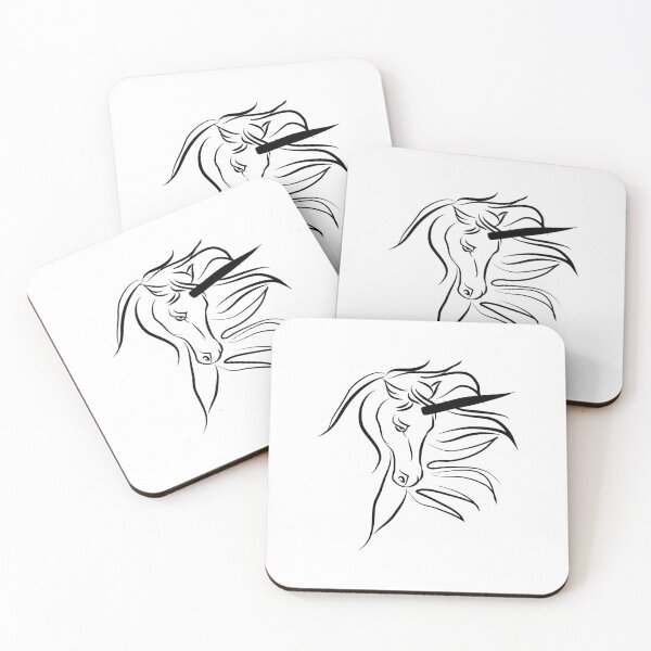Item preview, Unicorn line art drawing designed and sold by LineArtDrawing.
