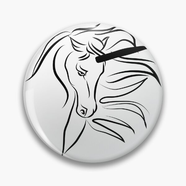 Item preview, Unicorn line art drawing designed and sold by LineArtDrawing.