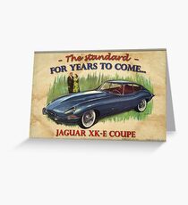 Propaganda Jaguar XK E Grußkarte
