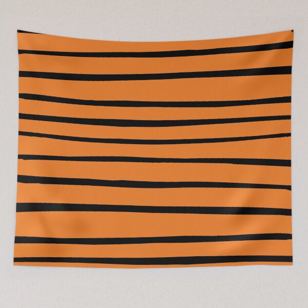 Item preview, Black hand drawn lines on orange background for Halloween designed and sold by BattaAnastasia.