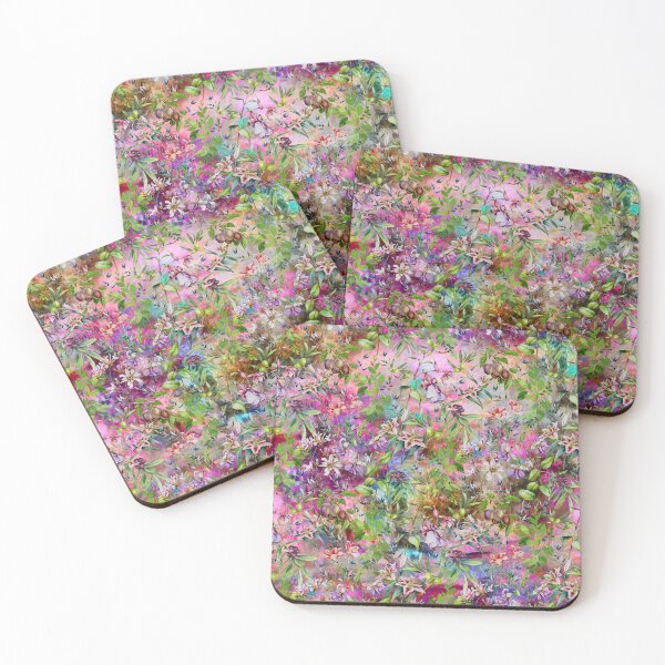 Item preview, Sweet florals and blooms, roses and flowers, botanical pattern, botanical pattern, flowers illustration, floral seamless, multicoloured pink turquoise floral designed and sold by ZeinabTaha.