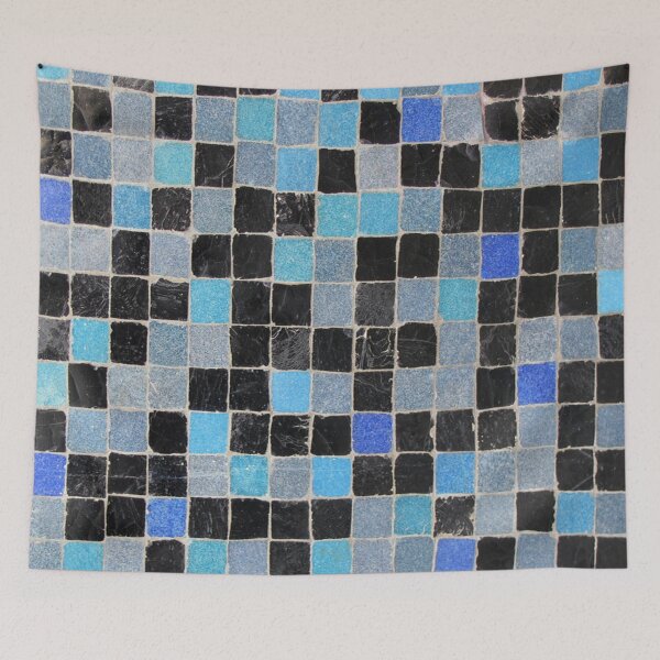 Item preview, Black and Blue Squares  designed and sold by Ethna Gillespie.