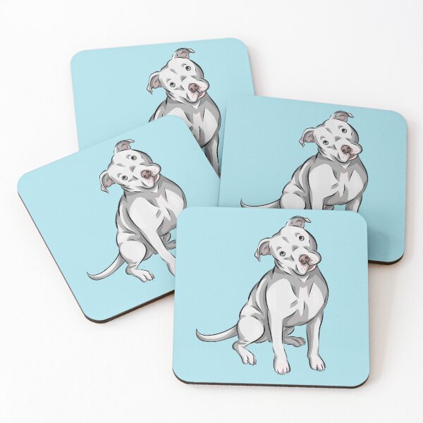 Item preview, Cute White American Pitbull Terrier | Cartoon Dog designed and sold by shirinsart.