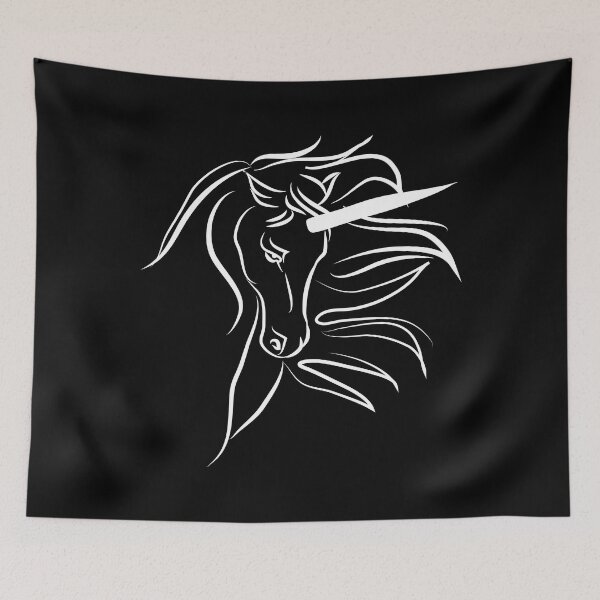 Item preview, Unicorn line art drawing designed and sold by LineArtDrawing.