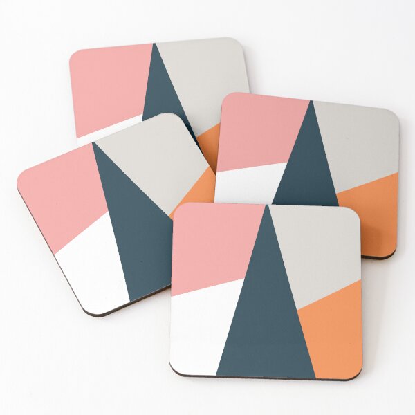 Item preview, Navy blue triangle with colorful geometric shapes designed and sold by BattaAnastasia.