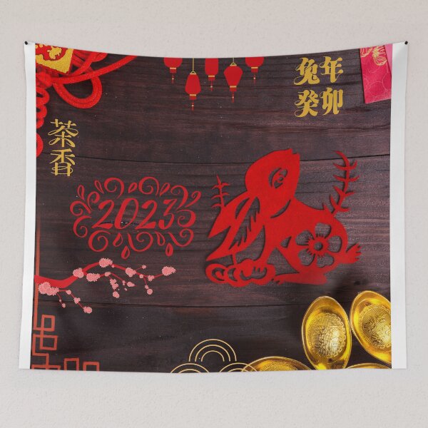 Item preview, Chinese New Year, Year of the Rabbit ,Floral Year Of The Rabbit YEAR OF THE RABBIT 2023 designed and sold by Bear-Graphics.