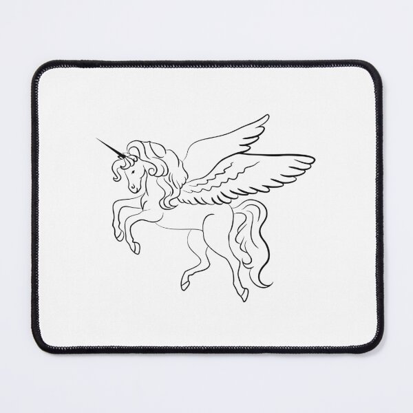Item preview, Unicorn line art drawing designed and sold by LineArtDrawing.