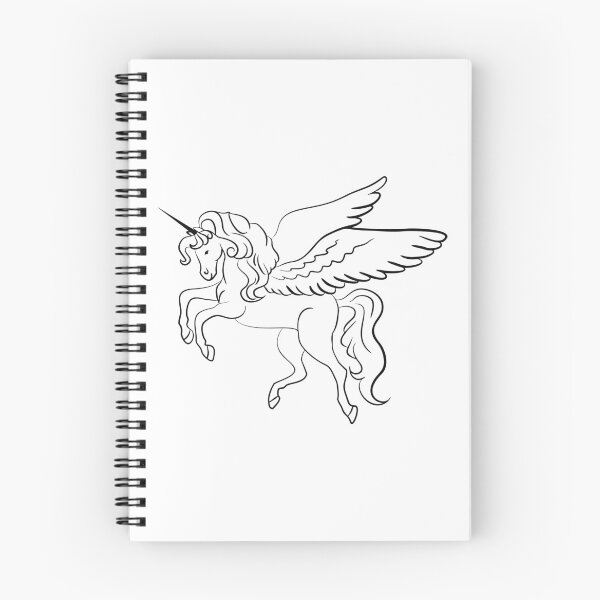 Item preview, Unicorn line art drawing designed and sold by LineArtDrawing.