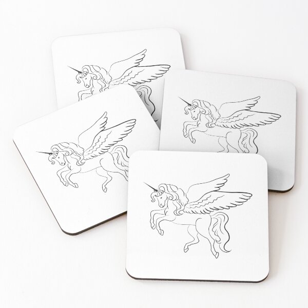 Item preview, Unicorn line art drawing designed and sold by LineArtDrawing.