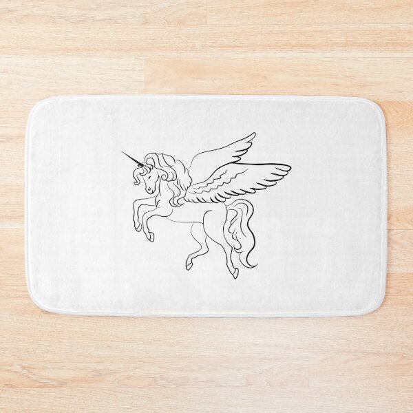 Item preview, Unicorn line art drawing designed and sold by LineArtDrawing.