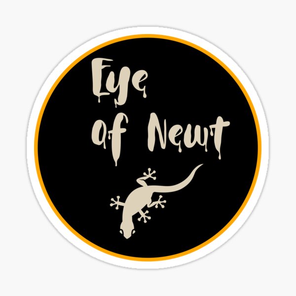 Item preview, Eye of Newt Halloween Spells Sticker designed and sold by MimsTees.