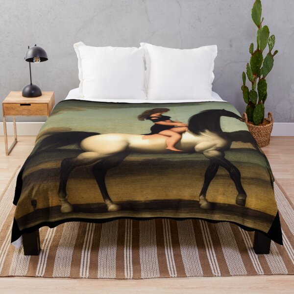 Item preview, Woman Riding a Stallion- Raphael art style designed and sold by No1Equestrian.