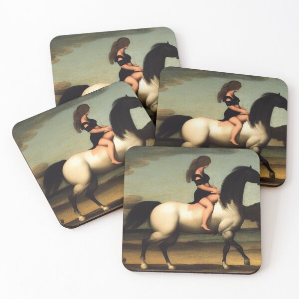 Item preview, Woman Riding a Stallion- Raphael art style designed and sold by No1Equestrian.