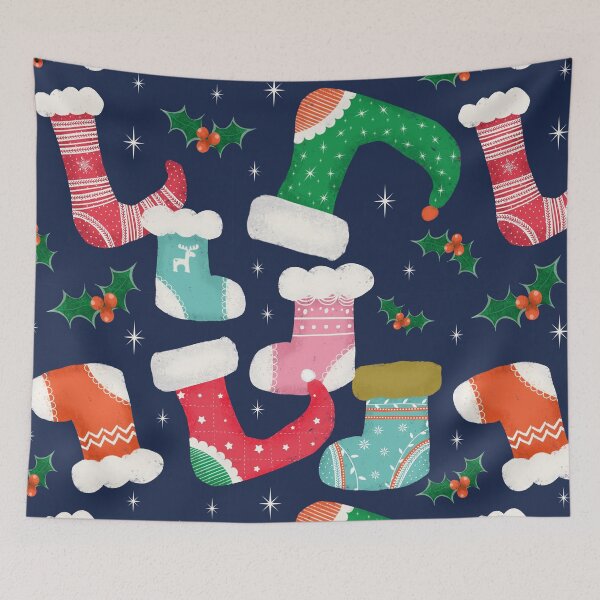 Item preview, christmas falalala blue -Stockings  designed and sold by susycosta.