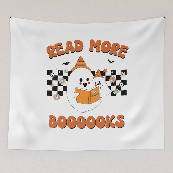 Item preview, Read More Books Groovy Halloween Ghost Read a Book designed and sold by mrxova.