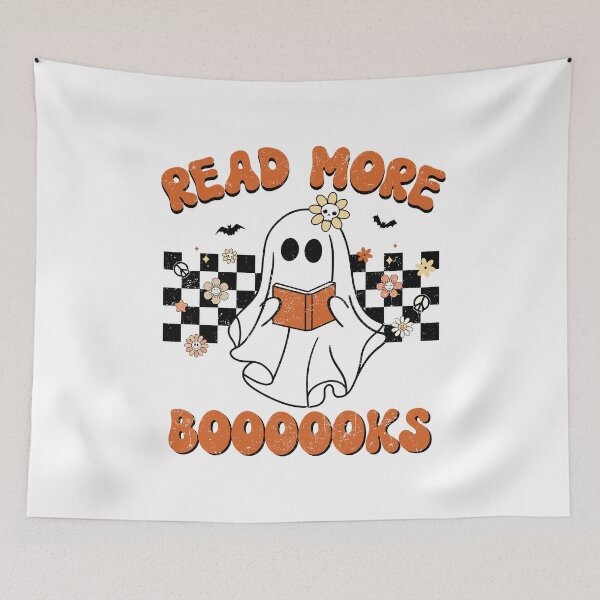 Item preview, Vintage Groovy Halloween Read More Books Cute Boo read a book designed and sold by mrxova.