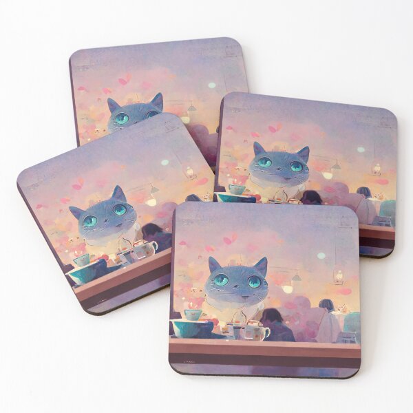 Item preview, Beautiful Cute Cat At Cafe Staring The Sky. Mystical Cat Art designed and sold by Pet Shelter.