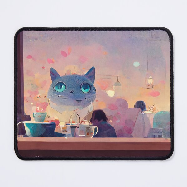 Item preview, Beautiful Cute Cat At Cafe Staring The Sky. Mystical Cat Art designed and sold by Pet Shelter.