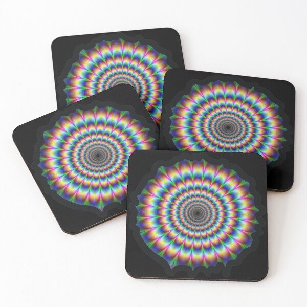Item preview, Multicolor stain fractal opt art designed and sold by OptLuv.