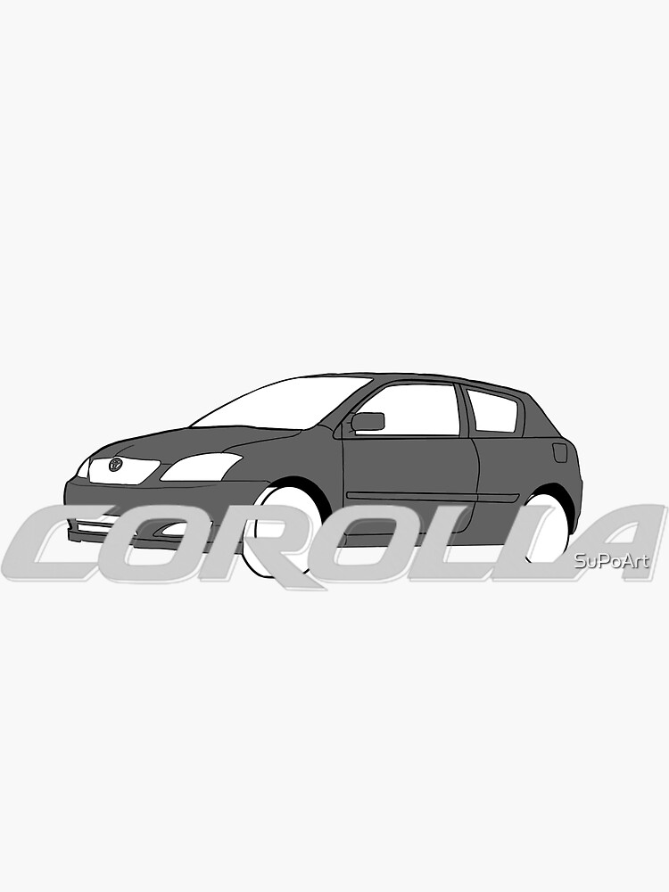 Toyota corolla e12 Sticker by SuPoArt