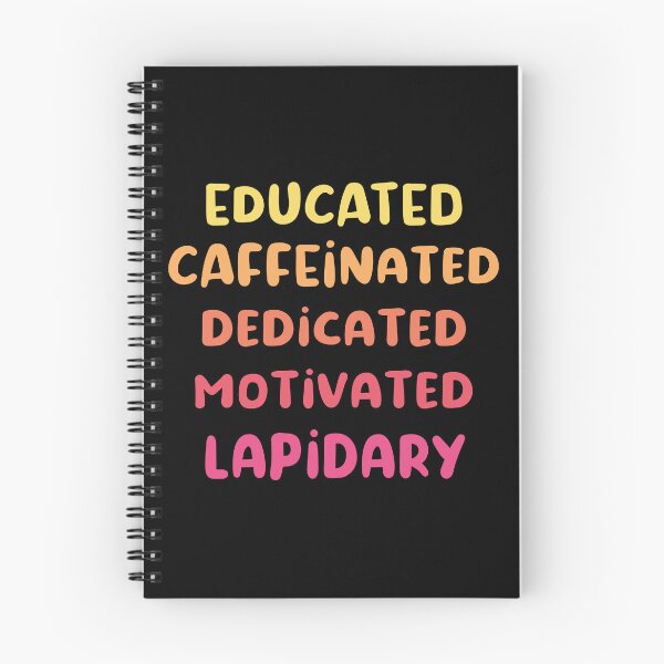 Item preview, Educated caffeinated dedicated motivated lapidary funny quote humor pink shades designed and sold by MetalicBabe.