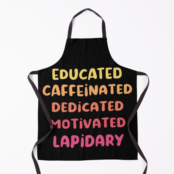 Item preview, Educated caffeinated dedicated motivated lapidary funny quote humor pink shades designed and sold by MetalicBabe.