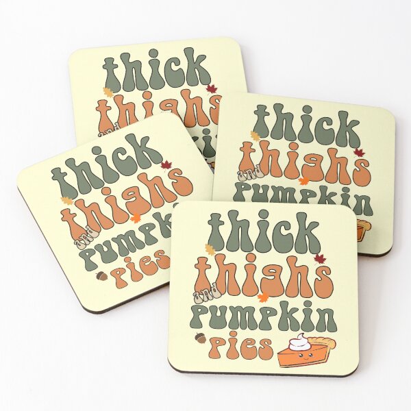 Item preview, Thick Thighs And Pumpkin Pies Retro Thanksgiving designed and sold by handsoftime2020.