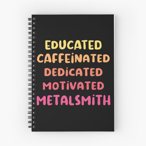 Item preview, Educated caffeinated dedicated motivated metalsmith funny metalsmith quote humor pink shades jeweler gift designed and sold by MetalicBabe.