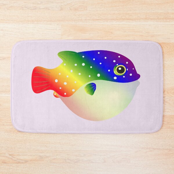 Item preview, puffer fish blow fish cute pufferfish rainbow designed and sold by MiraNomegusta.