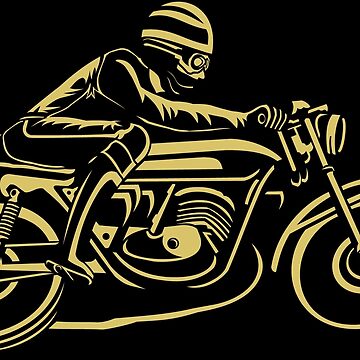 Artwork thumbnail, Vintage motorcycle riding by Mansn