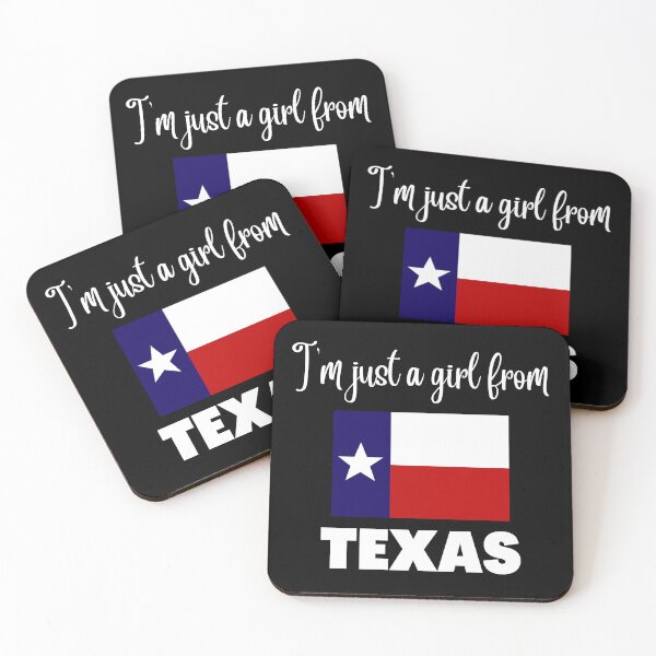 Item preview, I’m just a girl from Texas- State pride design for women and girls designed and sold by DesignsByDaddy.