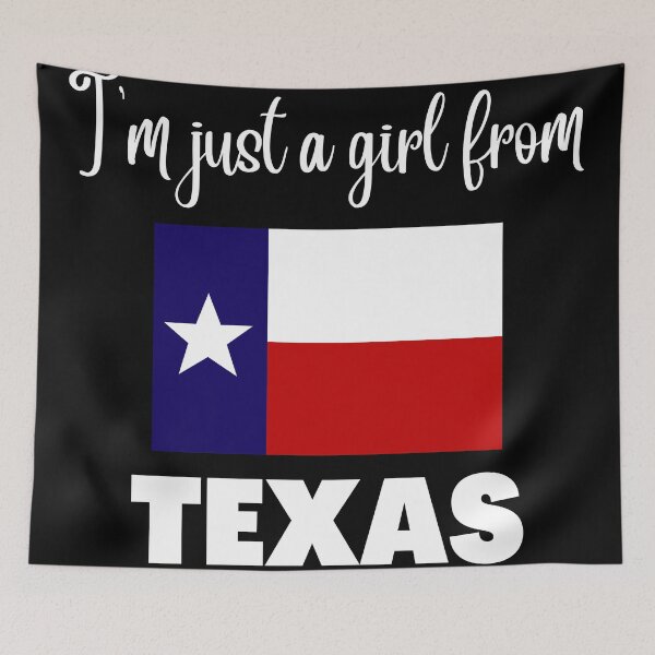 Item preview, I’m just a girl from Texas- State pride design for women and girls designed and sold by DesignsByDaddy.