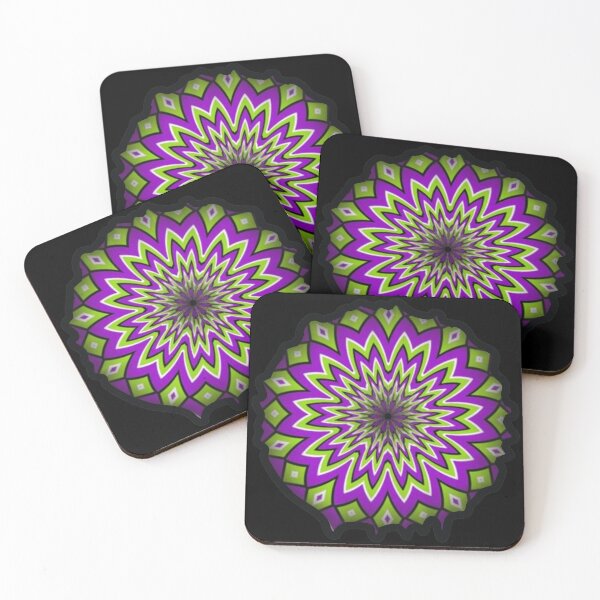 Item preview, stain fractal violet green opt art designed and sold by OptLuv.