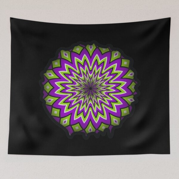 Item preview, stain fractal violet green opt art designed and sold by OptLuv.