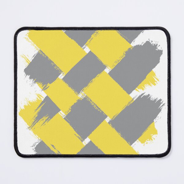 Item preview, Crossing brushstrokes: ultimate gray & illuminate yellow designed and sold by PixelPack Design.