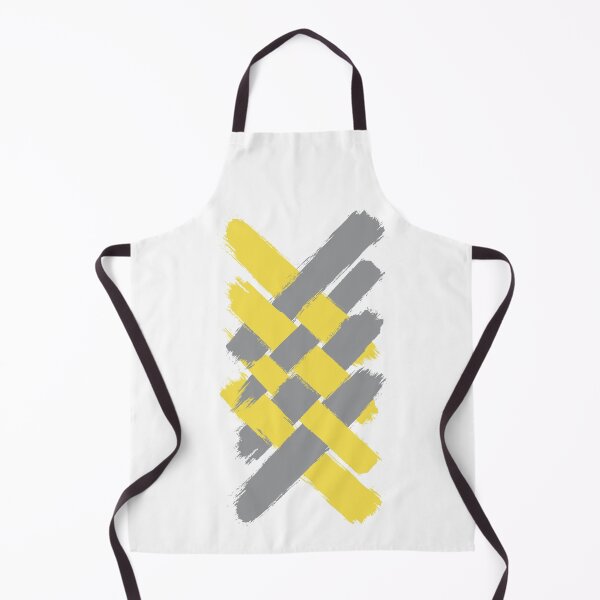 Item preview, Crossing brushstrokes: ultimate gray & illuminate yellow designed and sold by PixelPack Design.