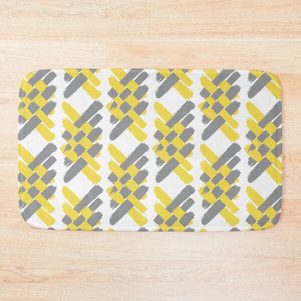 Item preview, Crossing brushstrokes: ultimate gray & illuminate yellow designed and sold by PixelPack Design.