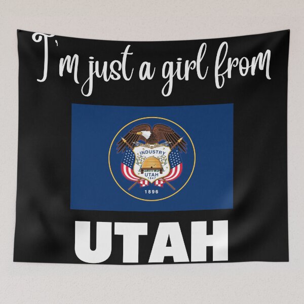 Item preview, I’m just a girl from Utah- State pride design for women and girls designed and sold by DesignsByDaddy.