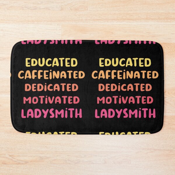 Item preview, Educated caffeinated dedicated motivated lady metalsmith funny ladysmith quote humor pink shades jeweler gift designed and sold by MetalicBabe.