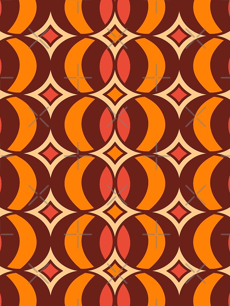 Retro Geometric Globe Pattern 550 Scarf