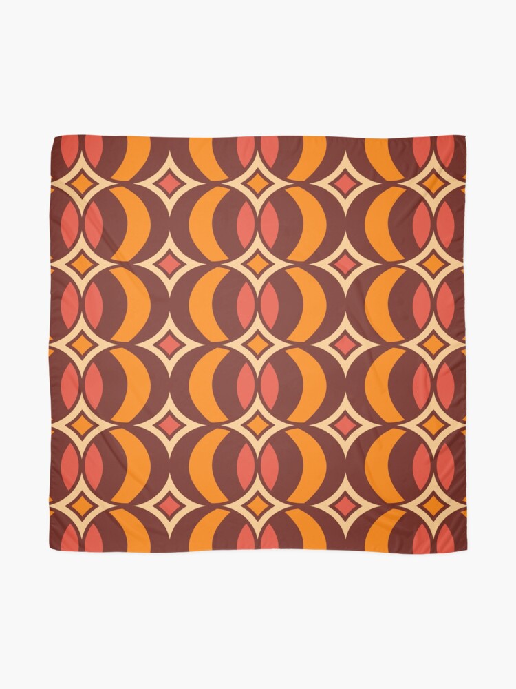 Retro Geometric Globe Pattern 550 Scarf