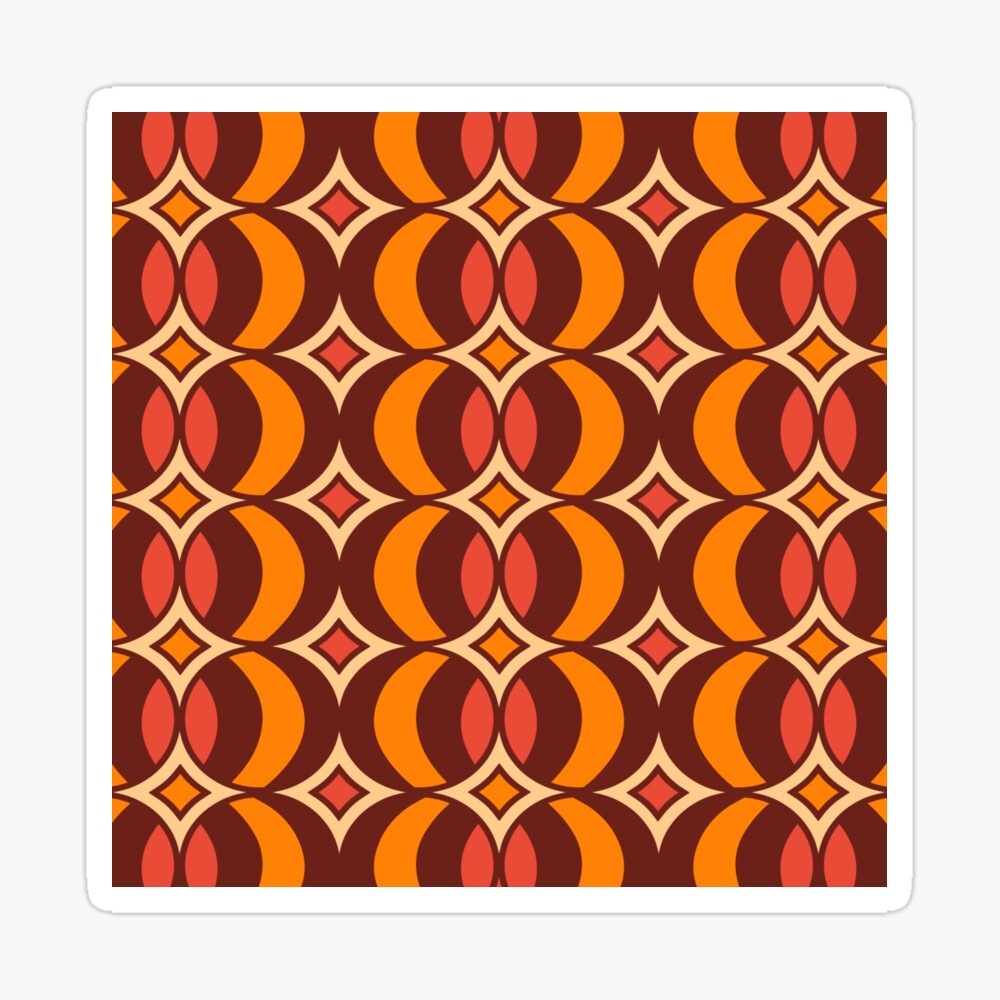 Retro Geometric Globe Pattern 550 Scarf