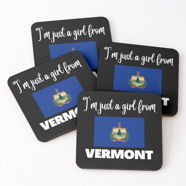 Item preview, I’m just a girl from Vermont- State pride design for women and girls designed and sold by DesignsByDaddy.