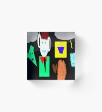 The Msee Of Me Digital Abstract Art By Cheyene Montana Lopez Acrylic Block