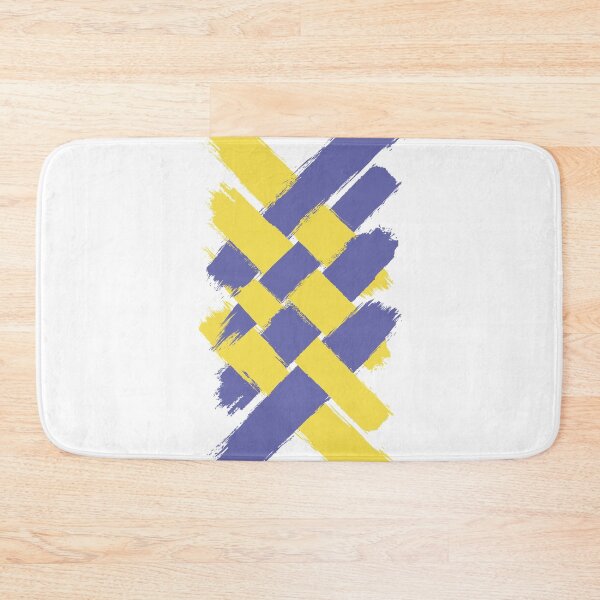 Item preview, Crossing brushstrokes: very peri & illuminate yellow designed and sold by PixelPack Design.
