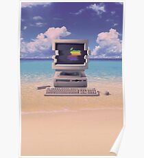 Vaporwave Macintosh - No Text Poster