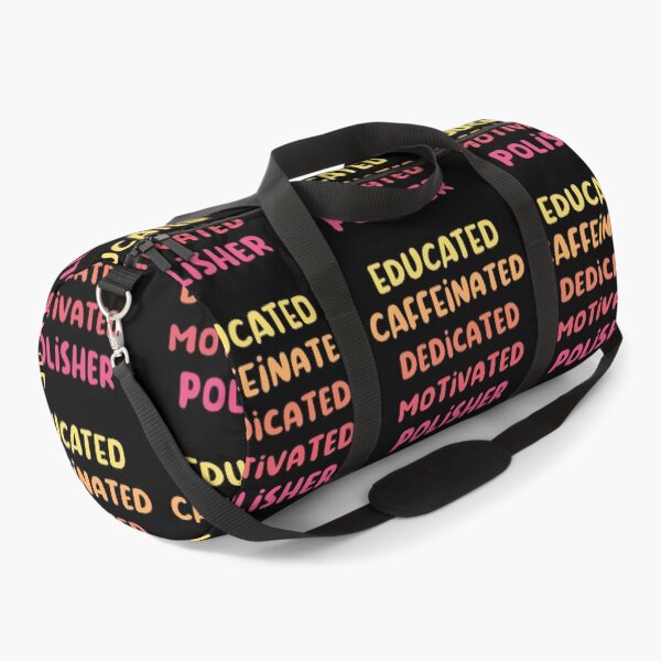 Item preview, Educated caffeinated dedicated motivated polisher funny quote humor pink shades rock collector gift designed and sold by MetalicBabe.