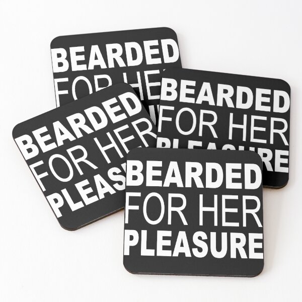Item preview, Bearded for her pleasure - funny quote designed and sold by latelierdechris.
